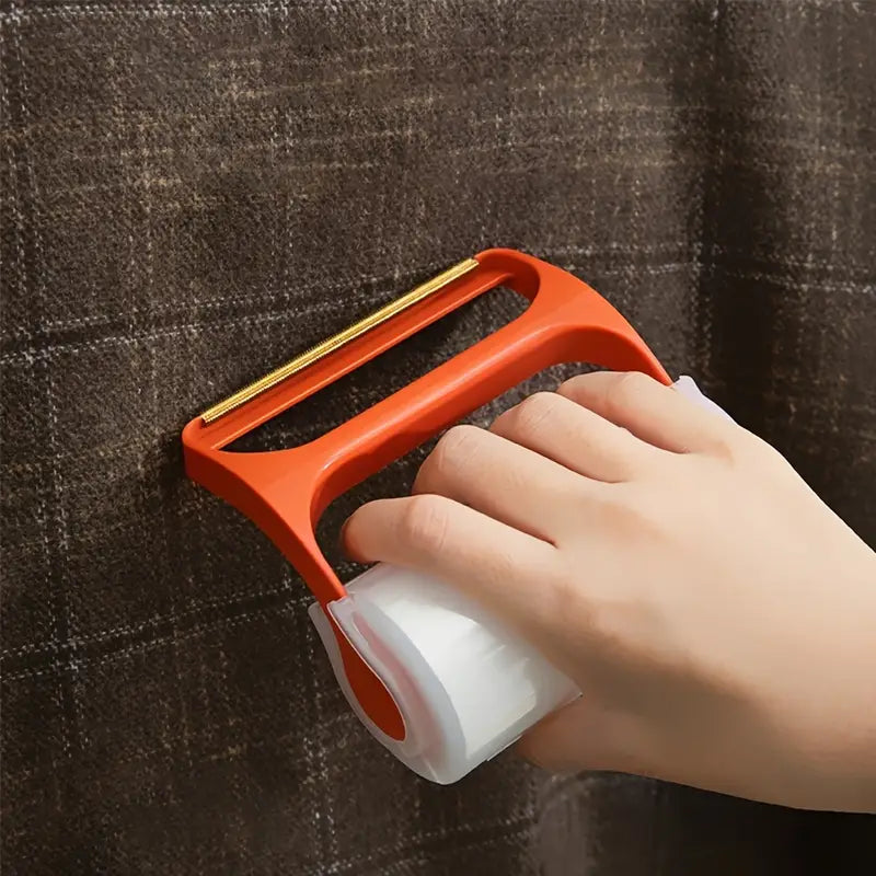 Pet Hair Remover Kit - Sticky Lint Roller & Brush