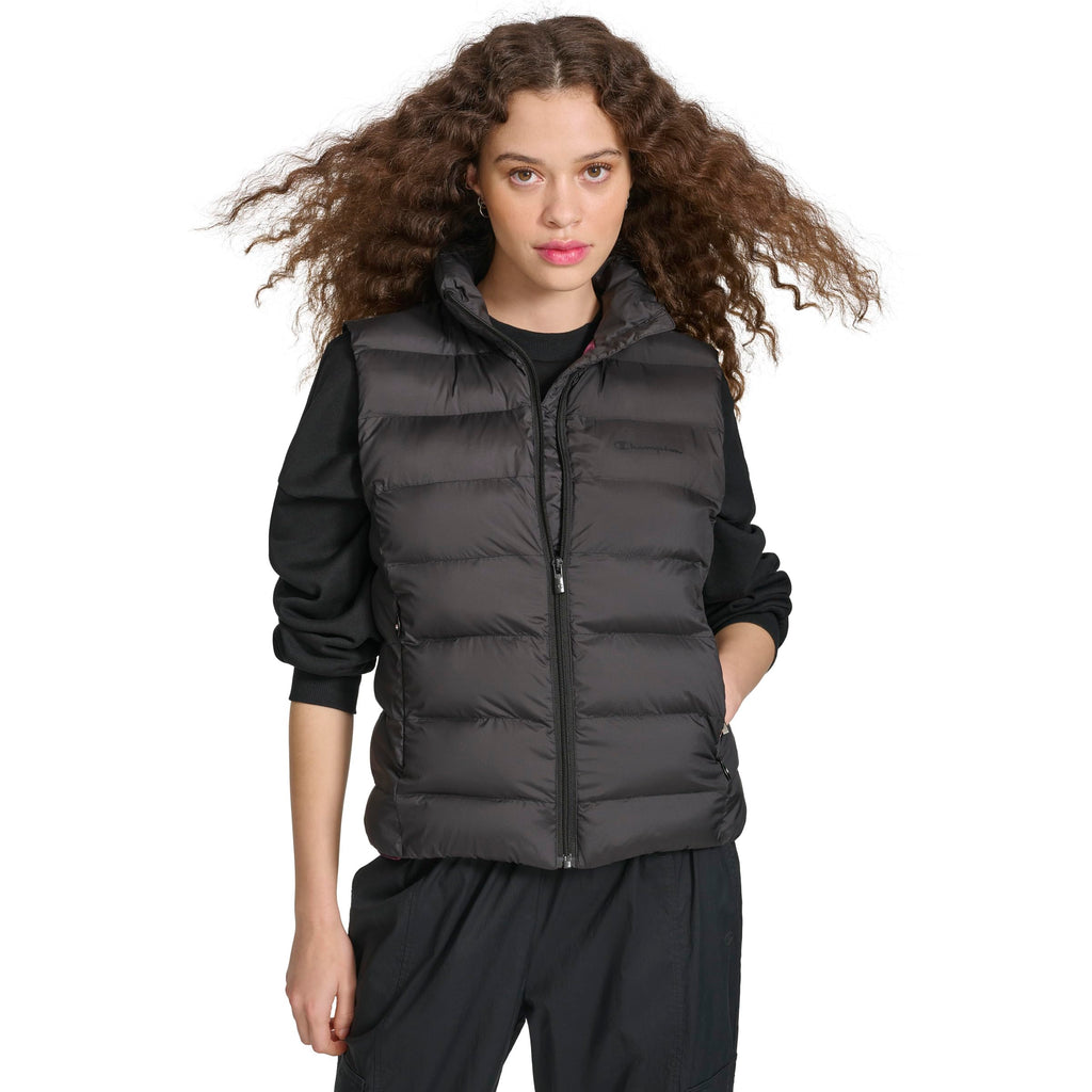 Champion Womens Quilted Packable Puffer Vest Black