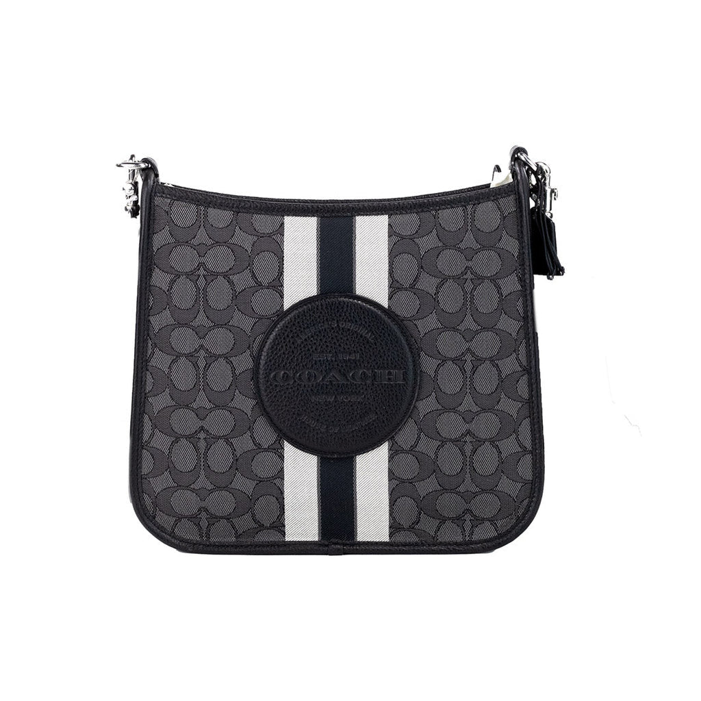 Coach Dempsey Black Patch File Crossbody Bag