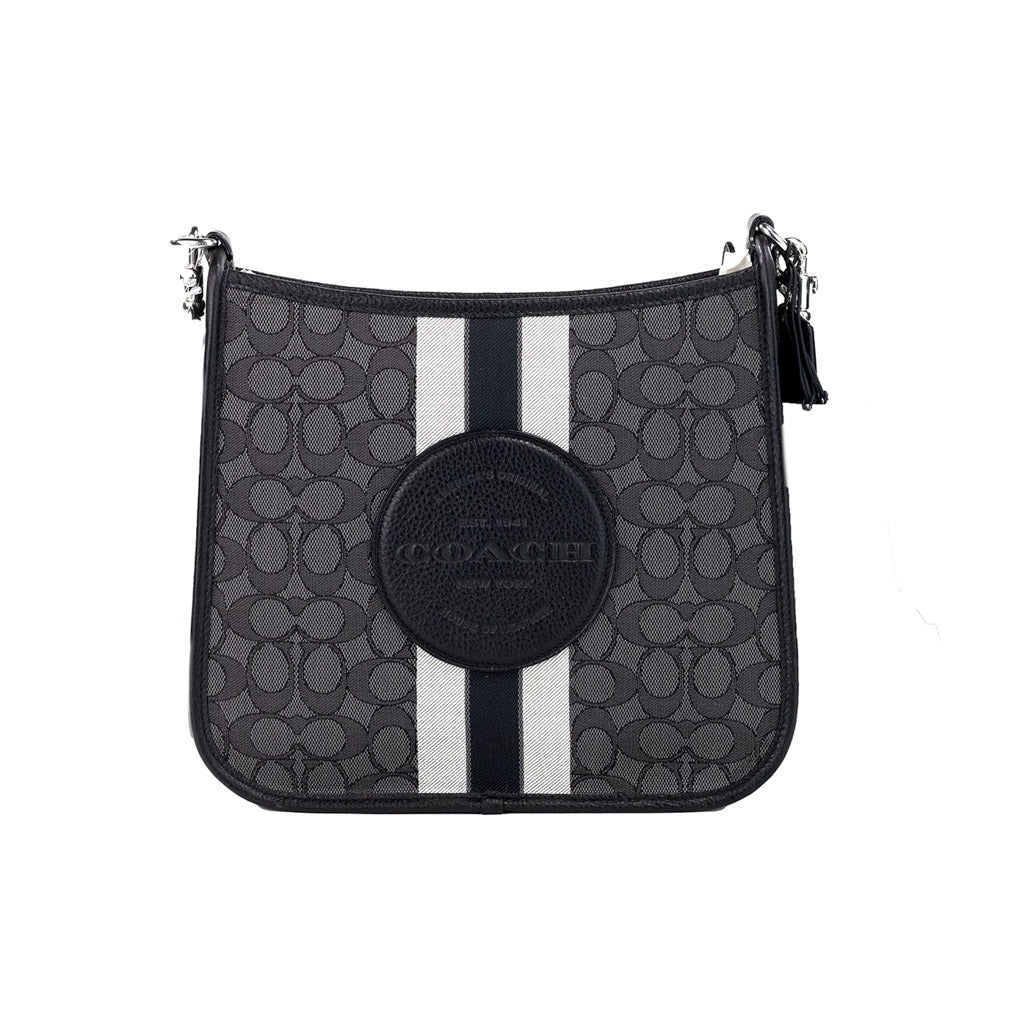 Coach Dempsey Black Patch File Crossbody Bag