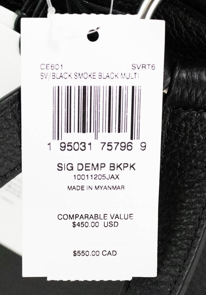 Coach Dempsey Black Smoke Signature Jacquard Canvas Patch Backpack