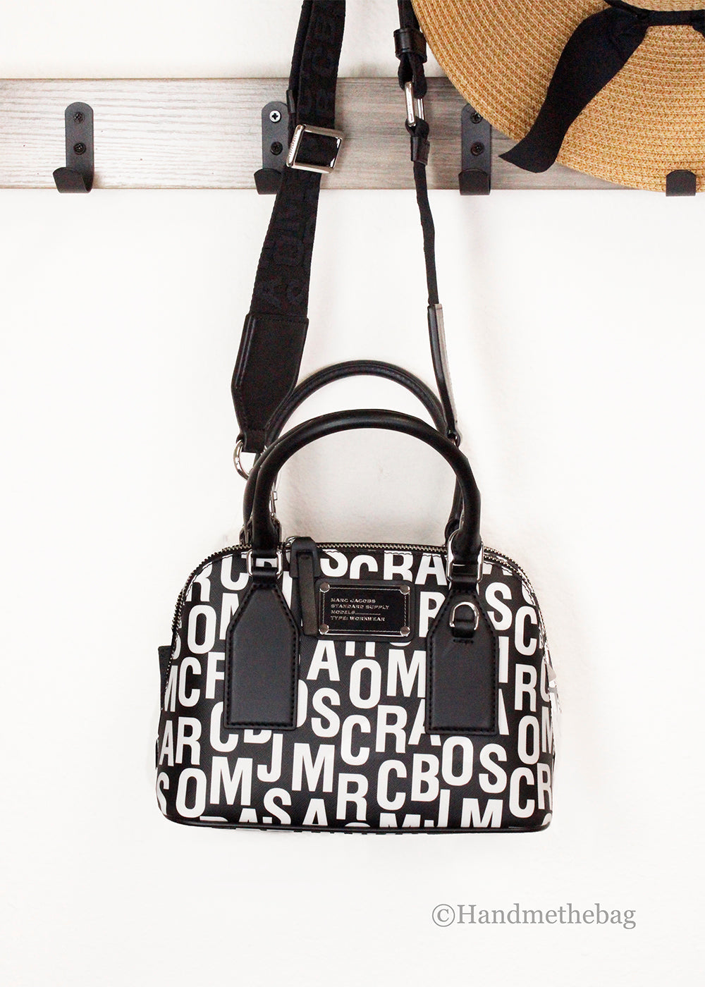 Marc Jacobs Small Monogram Leather Dome Satchel Crossbody Bag