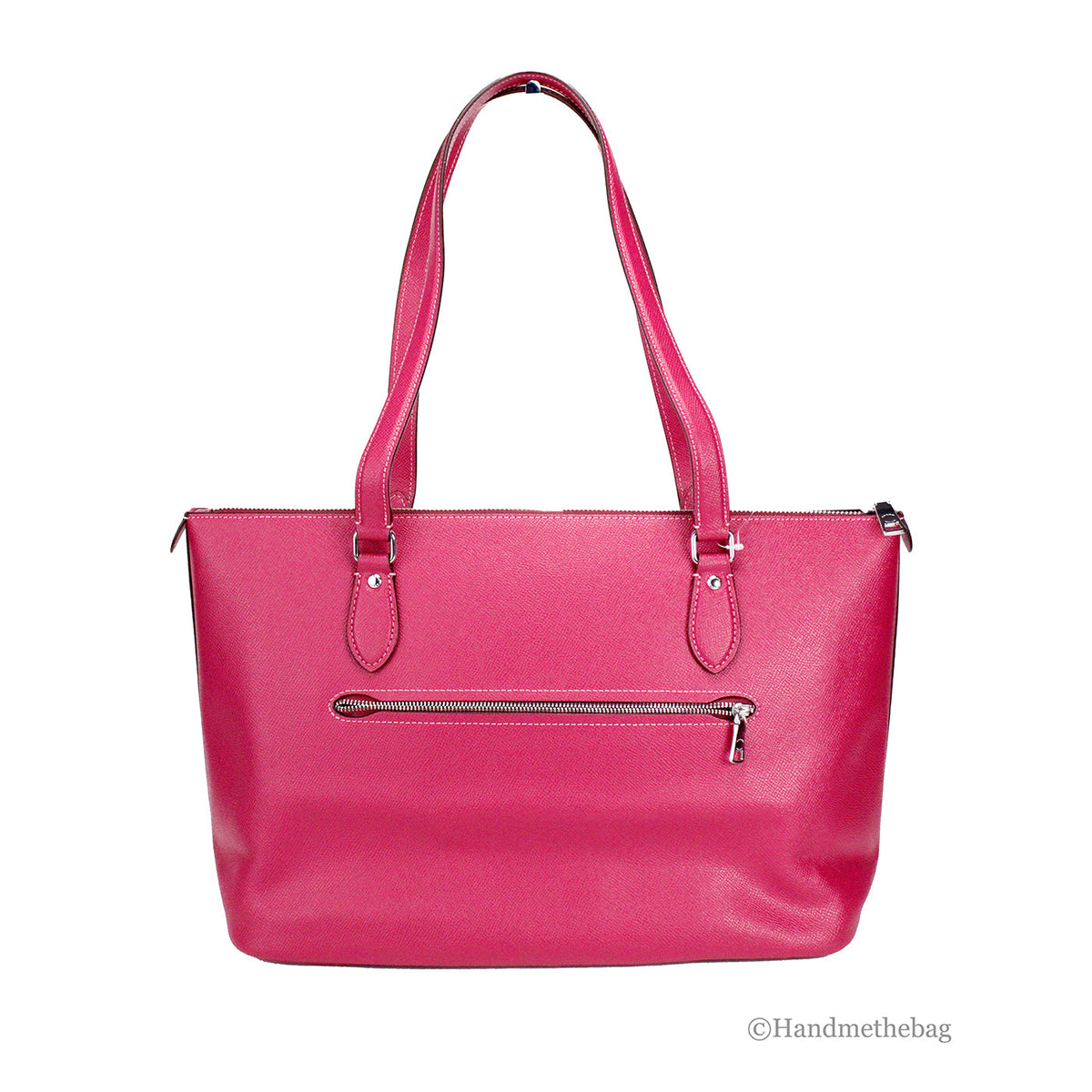 Coach Gallery Crossgrain Leather Bright Violet Tote Bag