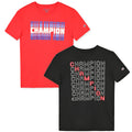 Champion Boys Tee Shirts 2 Pack Short Sleeve T-Shirts for Boys in Sizes 4-18 Black-red