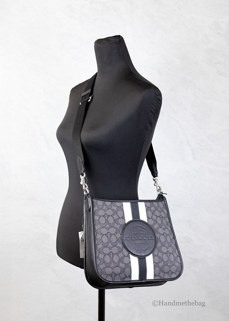 Coach Dempsey Black Patch File Crossbody Bag