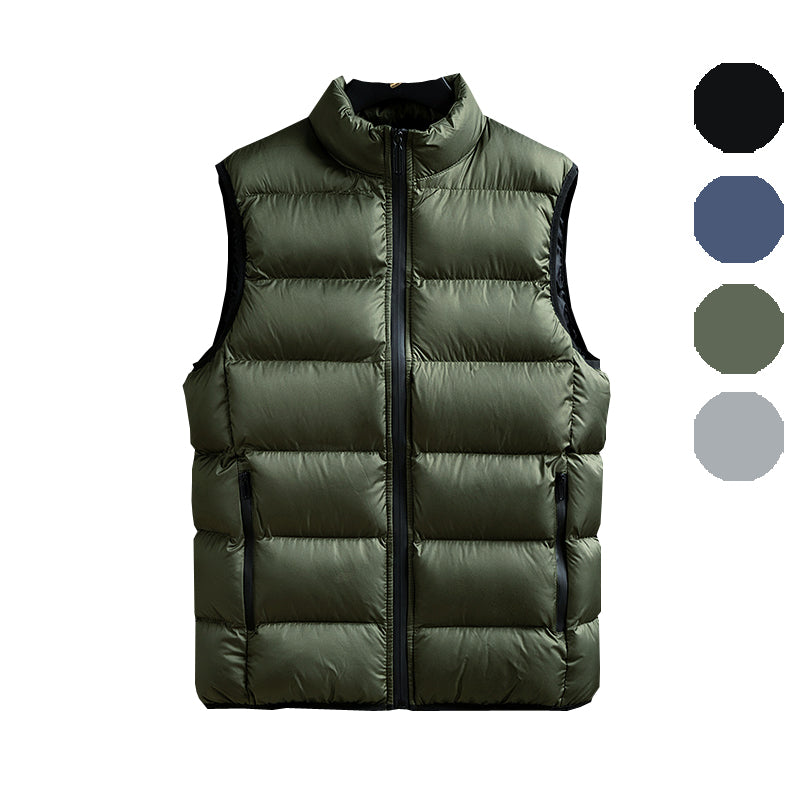 Men's Fluffy Polyester Fiber Waistcoat - Windproof & Warm
