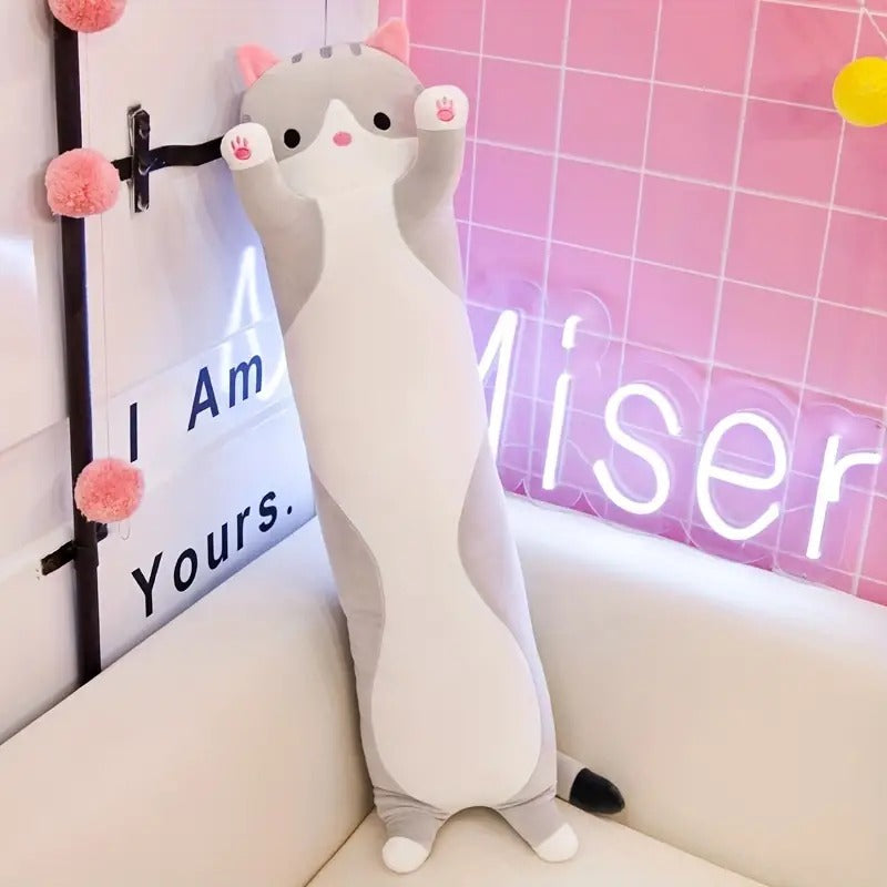 Cute Long Cat Plush Toy Doll for Kids' Sleep & Play