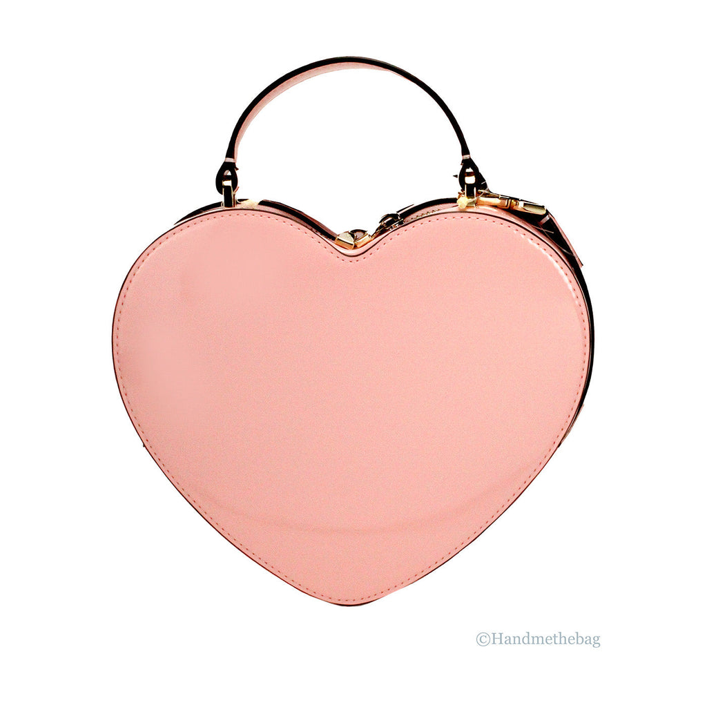 Kate Spade Love Shack Tea Rose Patent Leather Heart Crossbody