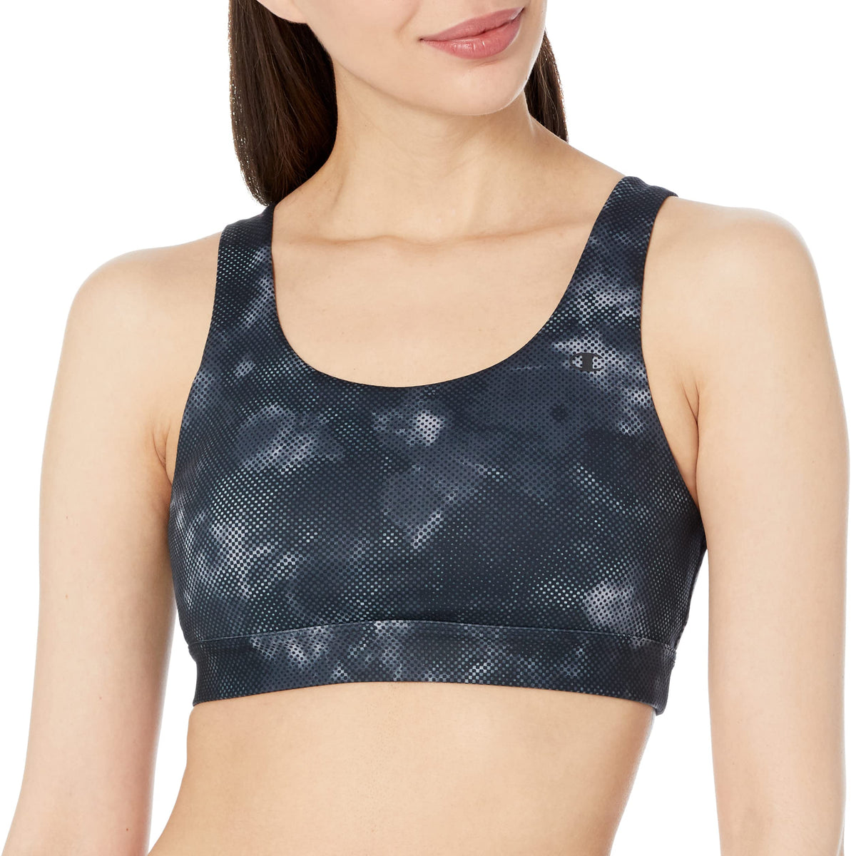 Champion Sports Soft Touch Moisture-Wicking Moderate Support Bra for Women (Plus Mesh Planet Terrain Neutral XX-Large