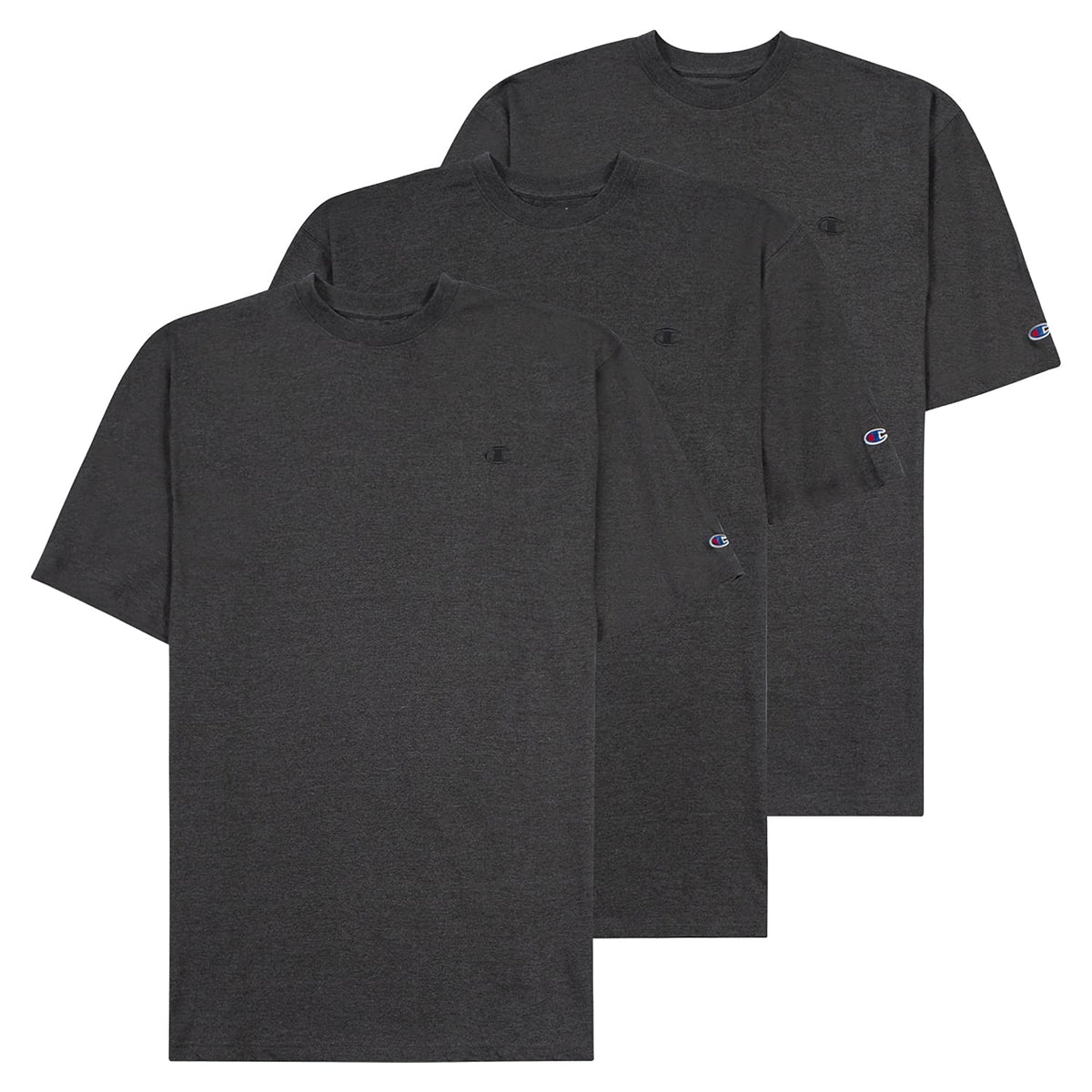 Champion Big and Tall Shirts for Men – 3 Pk 100% Cotton Men Big and Tall T-Shirt