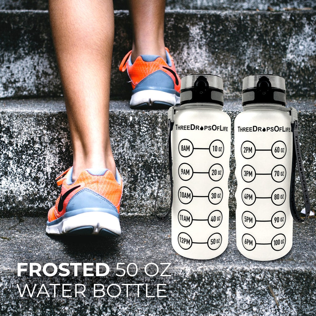 Frosted 50oz Sports Water Bottle