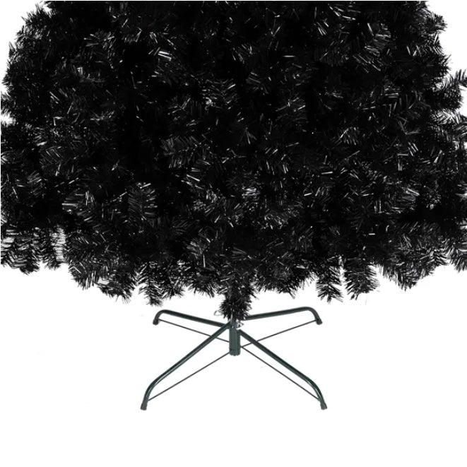 6ft 1600 Branches PVC Christmas Tree Black