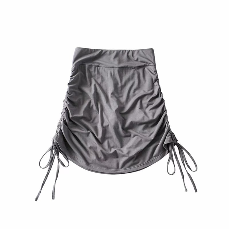 High Waist Pleated Short Skirt for Women