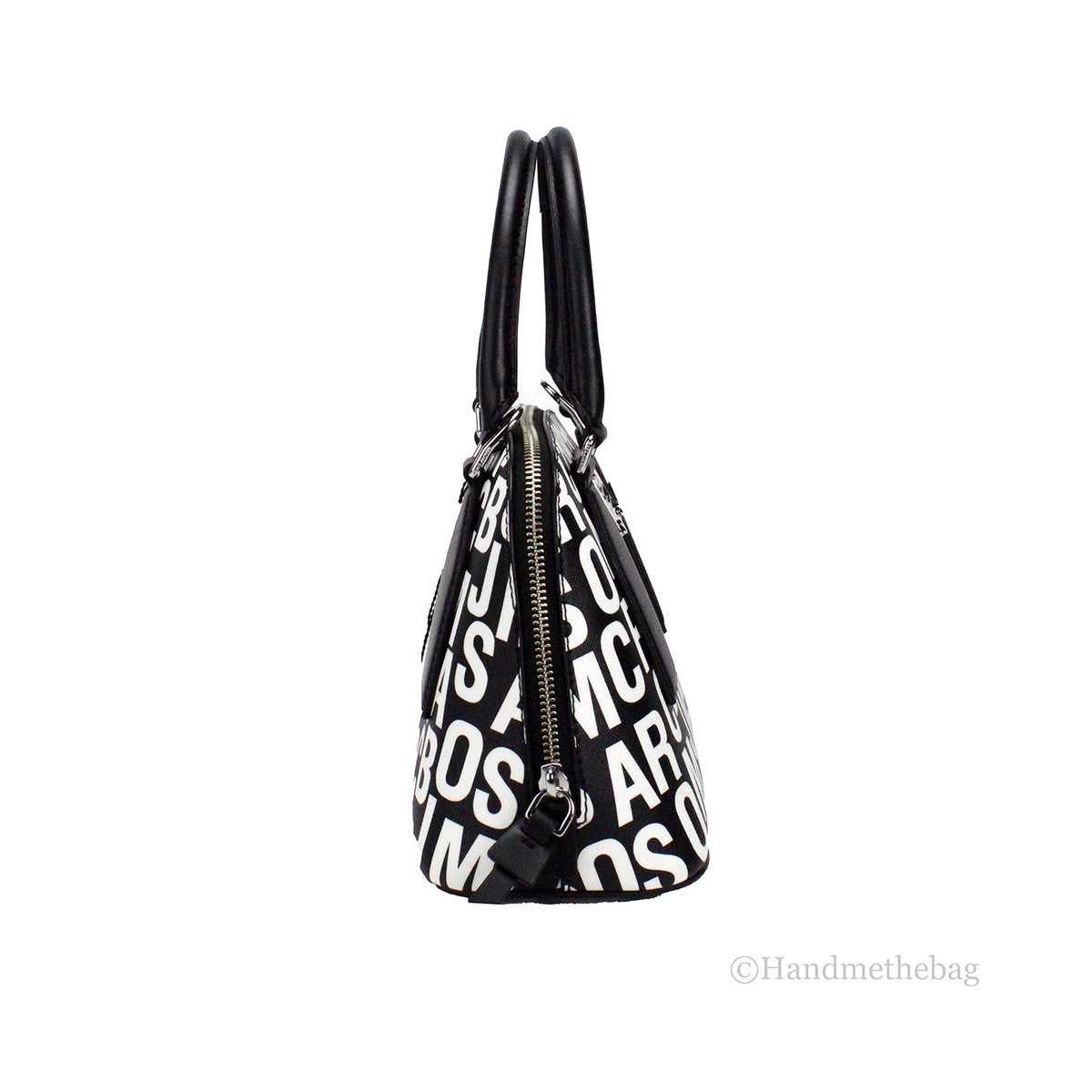 Marc Jacobs Small Monogram Leather Dome Satchel Crossbody Bag