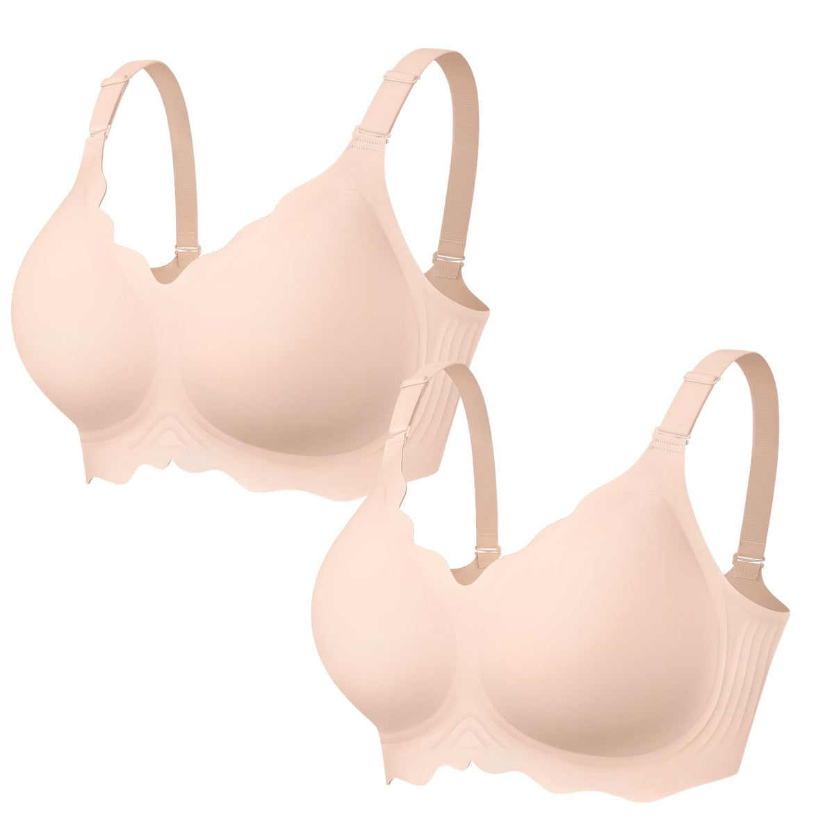 OEAK Women's Wireless Push-Up Convertible Jelly Bra