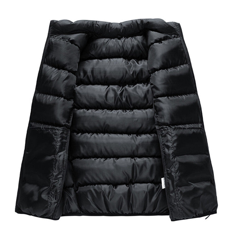 Men's Fluffy Polyester Fiber Waistcoat - Windproof & Warm