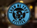 Pitbull Show Me Your Pitties Vinyl Decal Sticker | Cars Trucks Walls Vans Windows Laptops | Light Blue | 5.5 X 5.5 Inches | KCD1836LBL