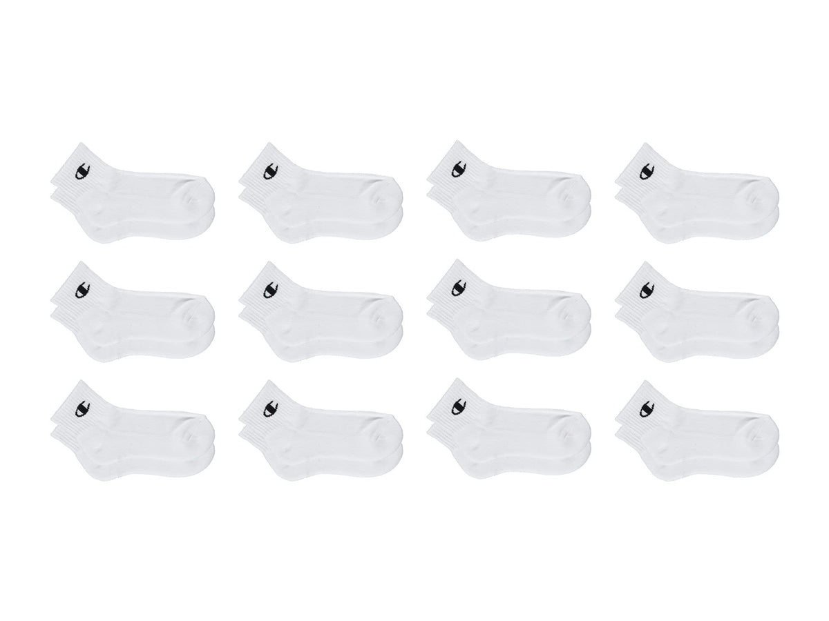 Champion unisex child Kids Multipacks Socks Quarter 12pk - White 7 9 US