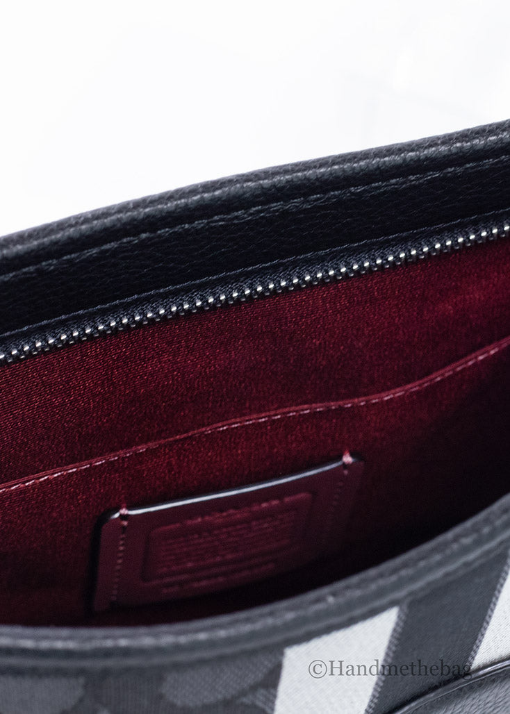 Coach Dempsey Black Patch File Crossbody Bag