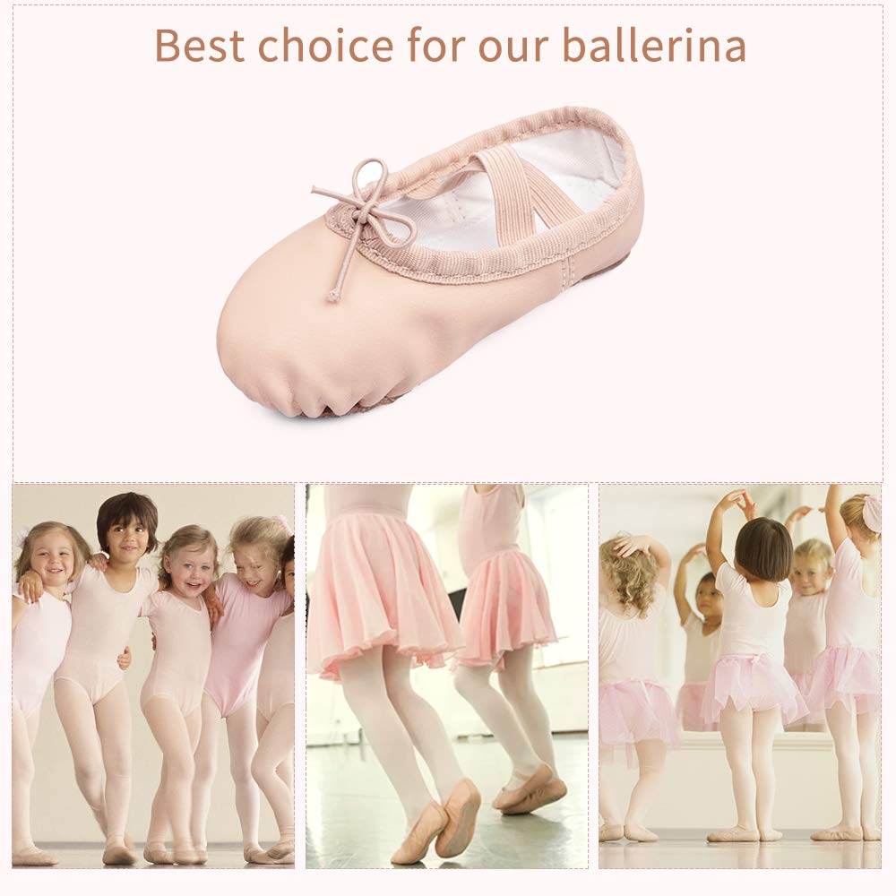 Stelle Girls' Soft Leather Ballet Shoes – Split Sole