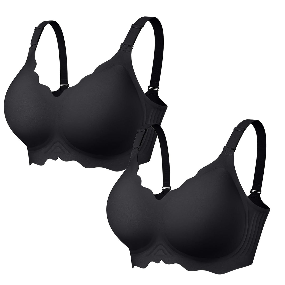 OEAK Women's Wireless Push-Up Convertible Jelly Bra