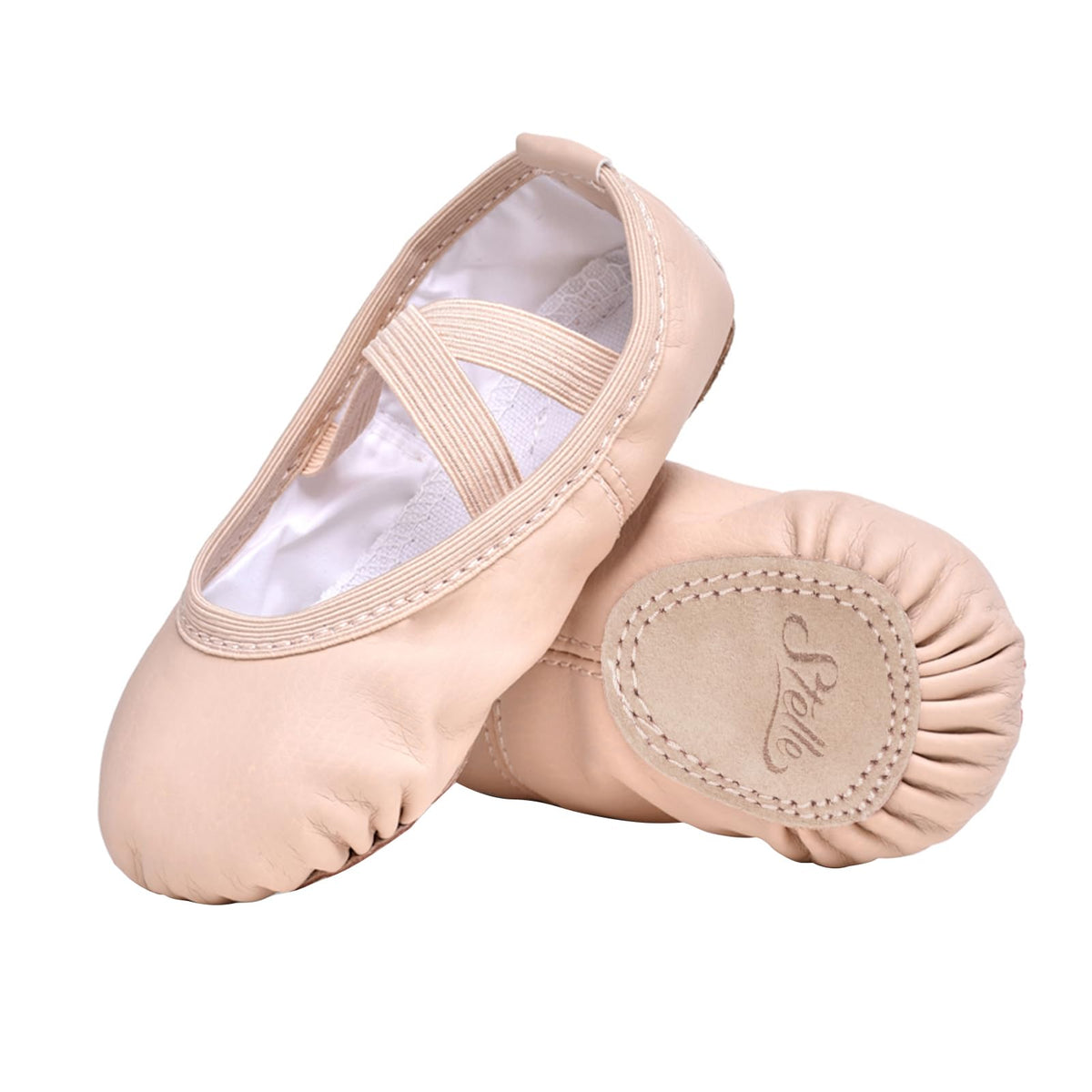 Stelle Girls' Soft Leather Ballet Shoes – Split Sole
