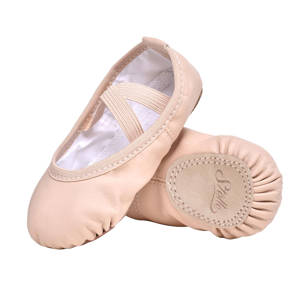 Stelle Girls' Soft Leather Ballet Shoes – Split Sole