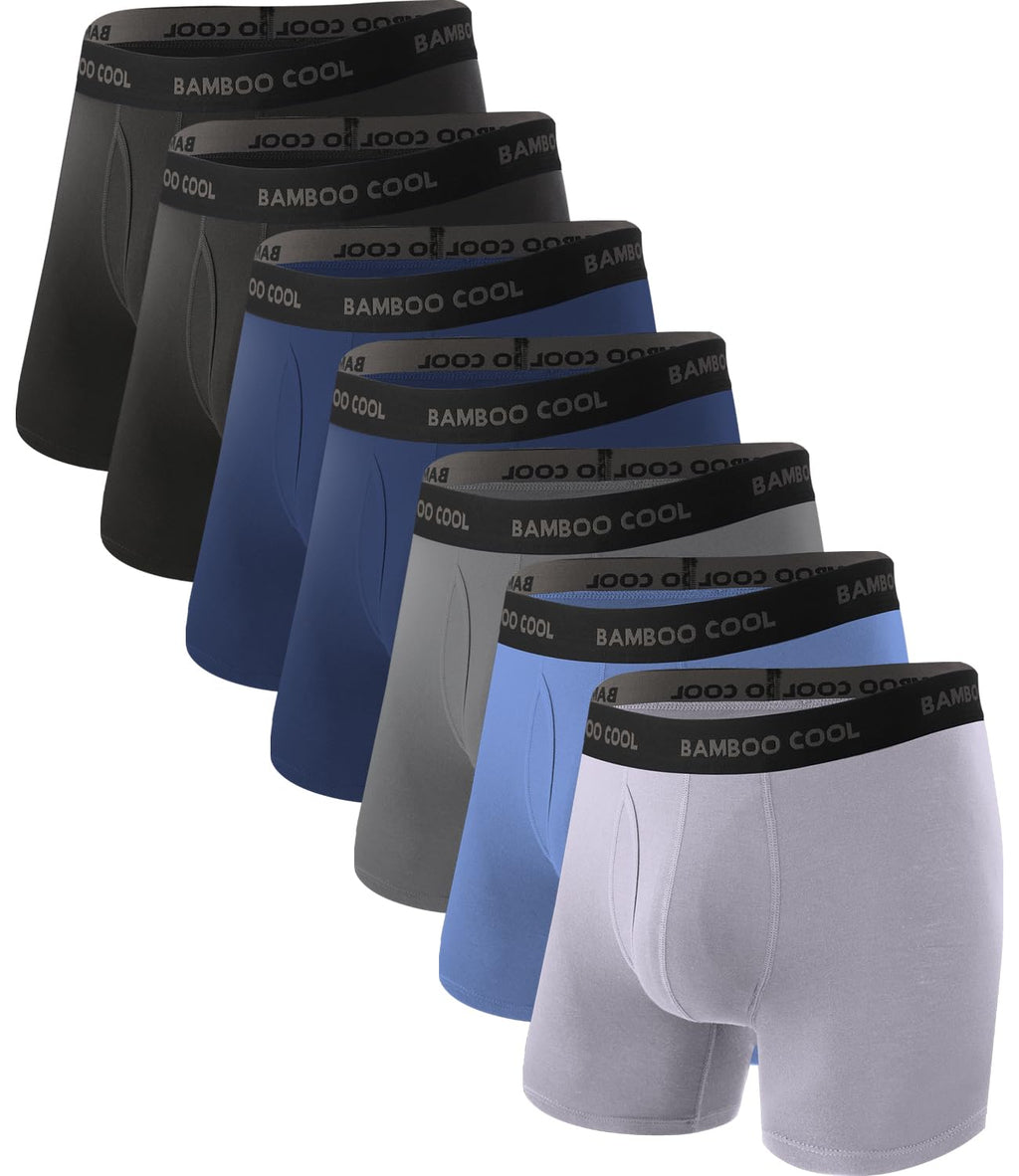 BAMBOO COOL Men's Ultra Breathable Boxer Briefs (Multipack)