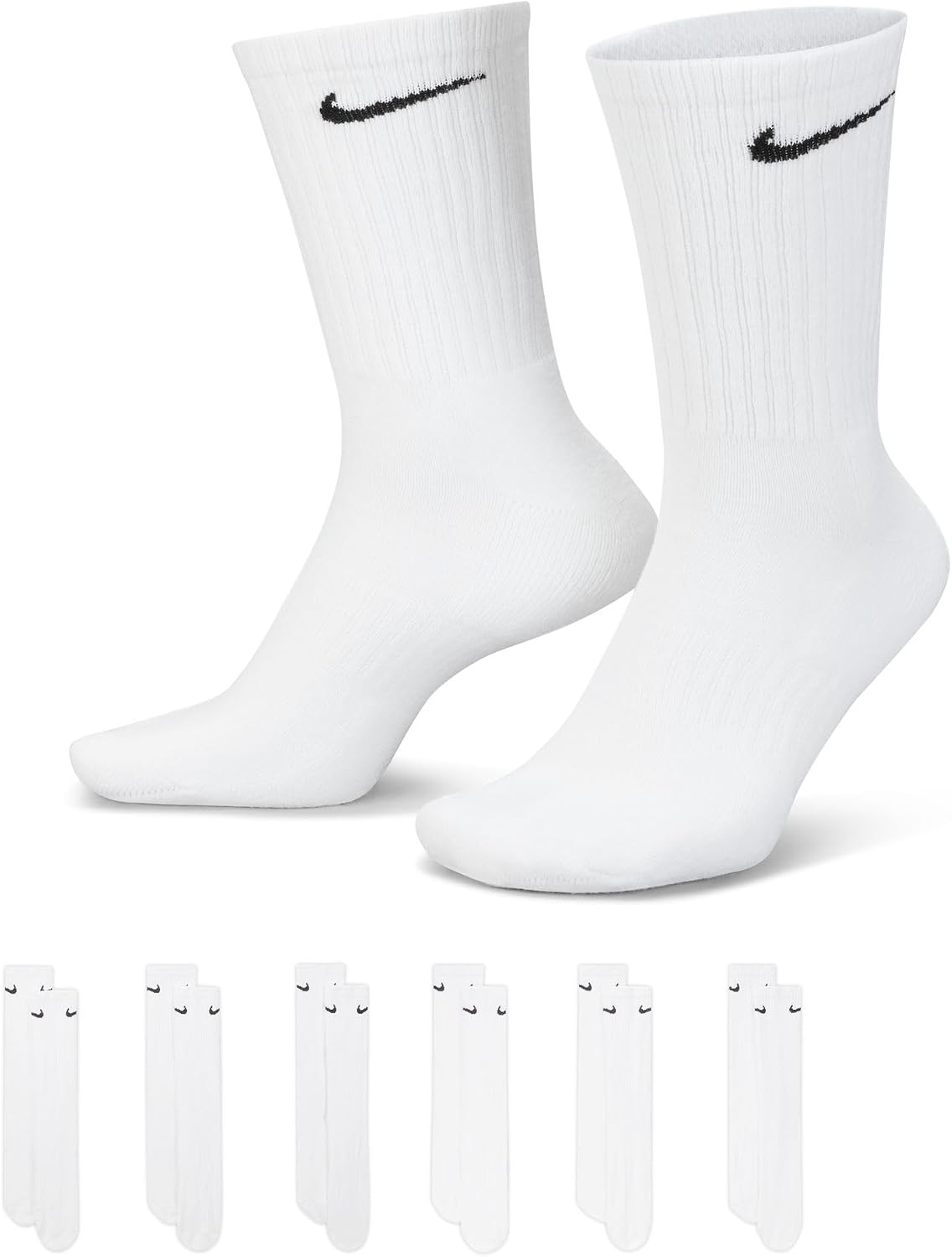 Nike Everyday Cushioned Crew Socks (6-Pack)