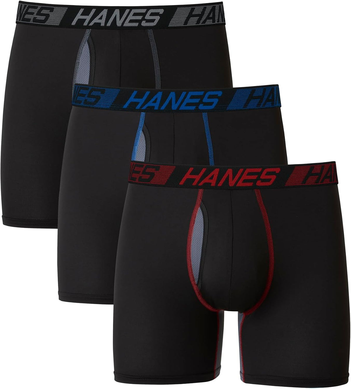 Hanes Men's Total Support Pouch Boxer Briefs (3-Pack)