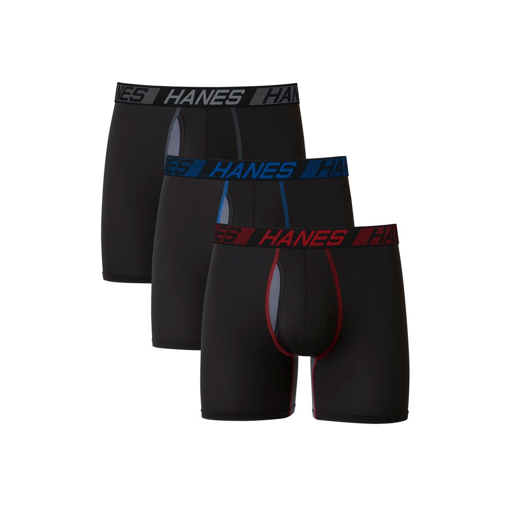 Hanes Men's Total Support Pouch Boxer Briefs (3-Pack)