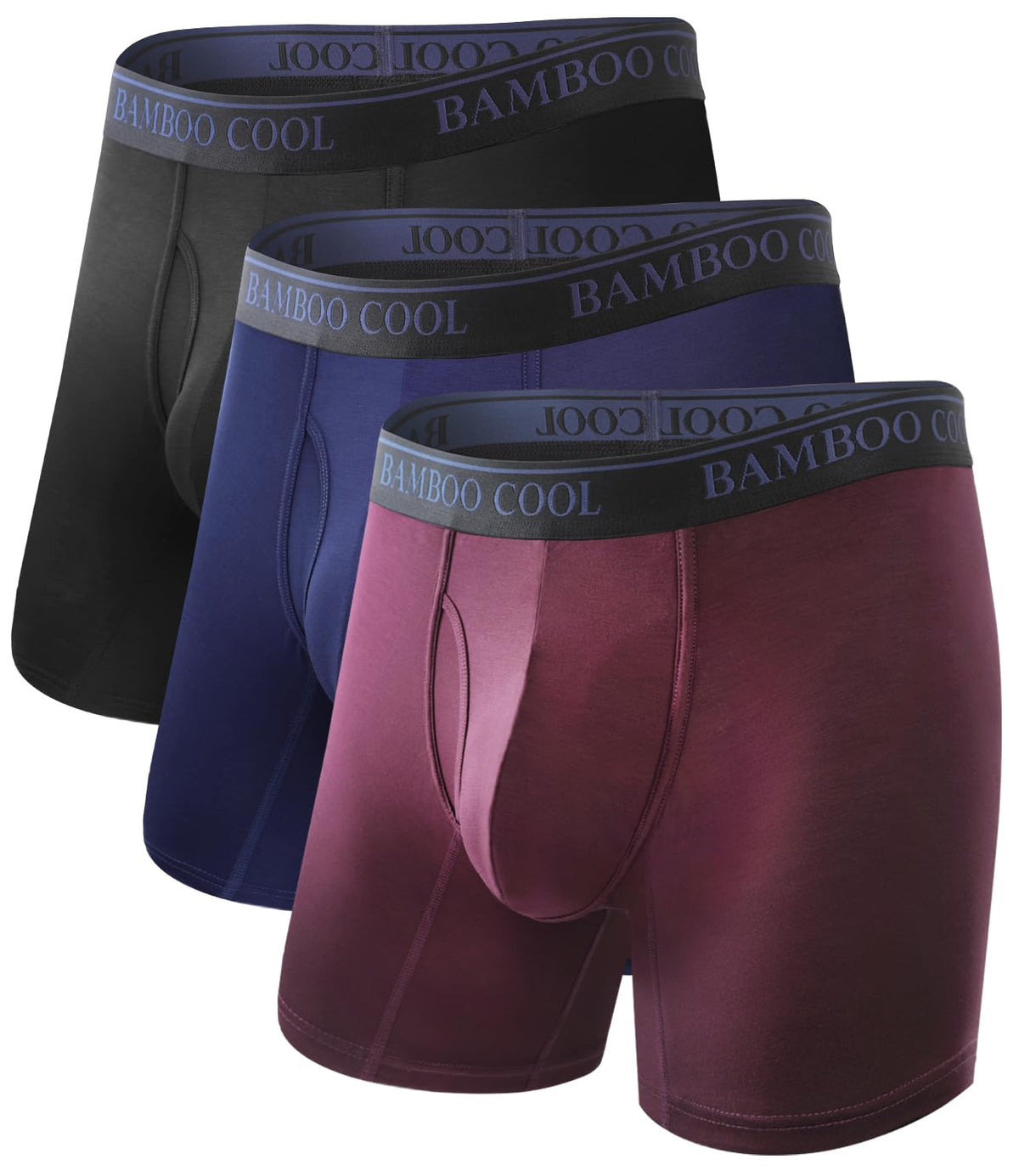 BAMBOO COOL Men's Ultra Breathable Boxer Briefs (Multipack)