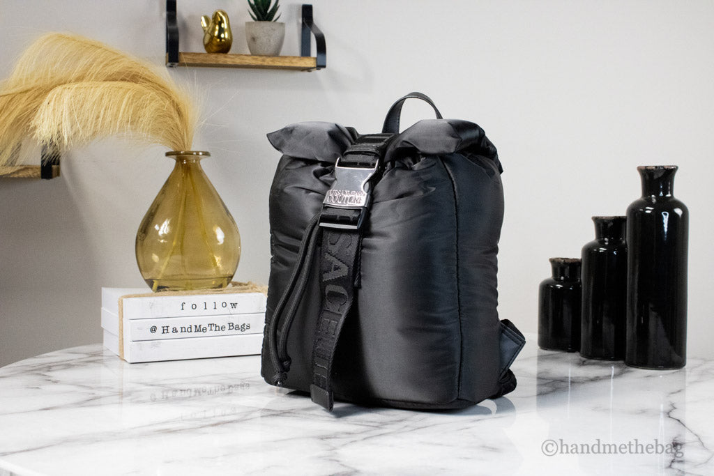 Versace Jeans Couture Small Black Nylon Safety Buckle Backpack