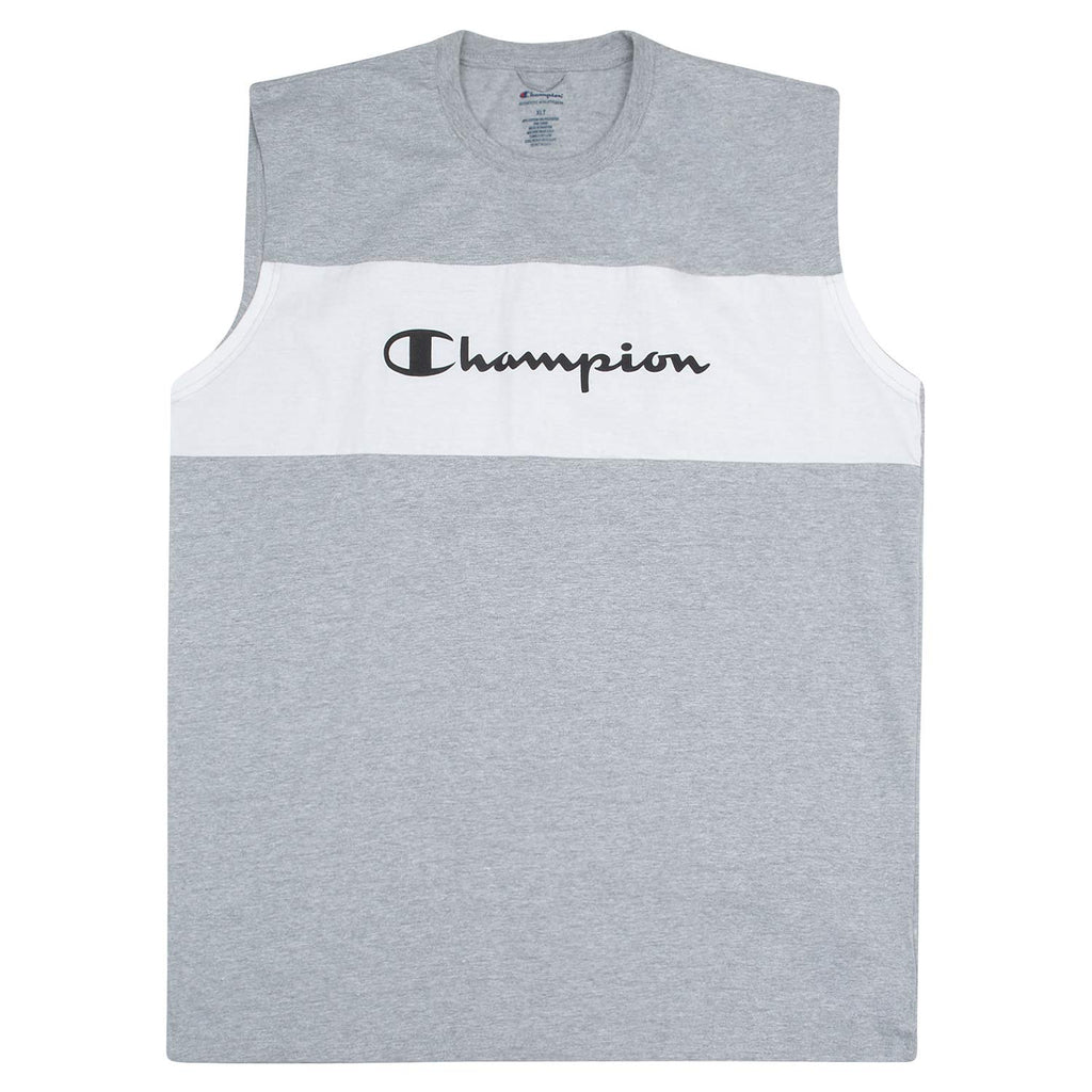 Champion Sleeveless Shirts for Men Big and Tall – Tank Top Muscle Shirts for Men Heather Grey