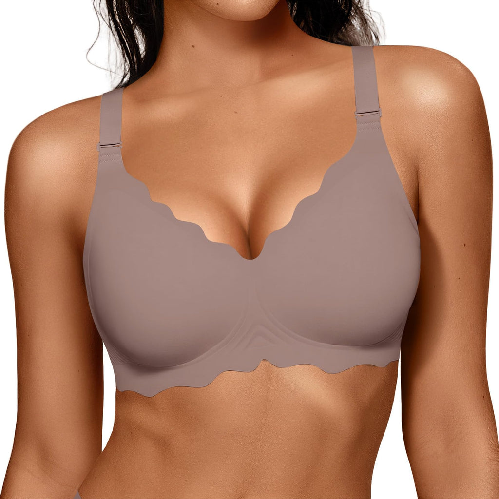 OEAK Women's Wireless Push-Up Convertible Jelly Bra
