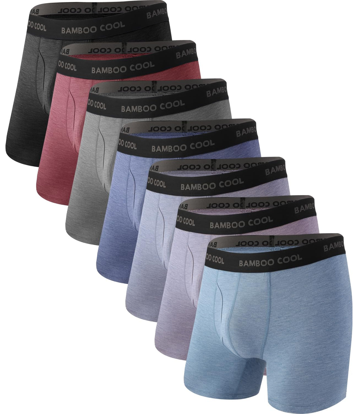 BAMBOO COOL Men's Ultra Breathable Boxer Briefs (Multipack)
