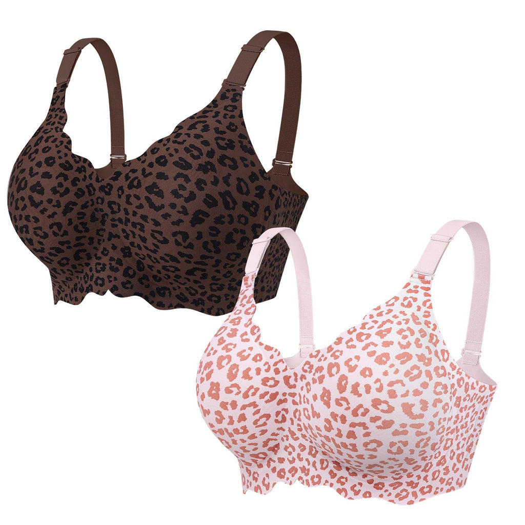 OEAK Women's Wireless Push-Up Convertible Jelly Bra