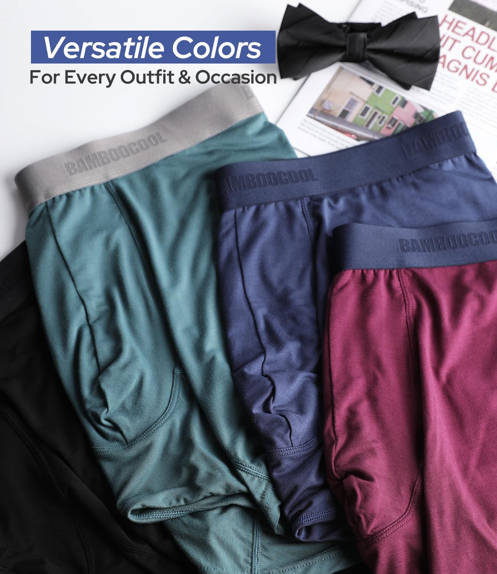 BAMBOO COOL Men's Ultra Breathable Boxer Briefs (Multipack)