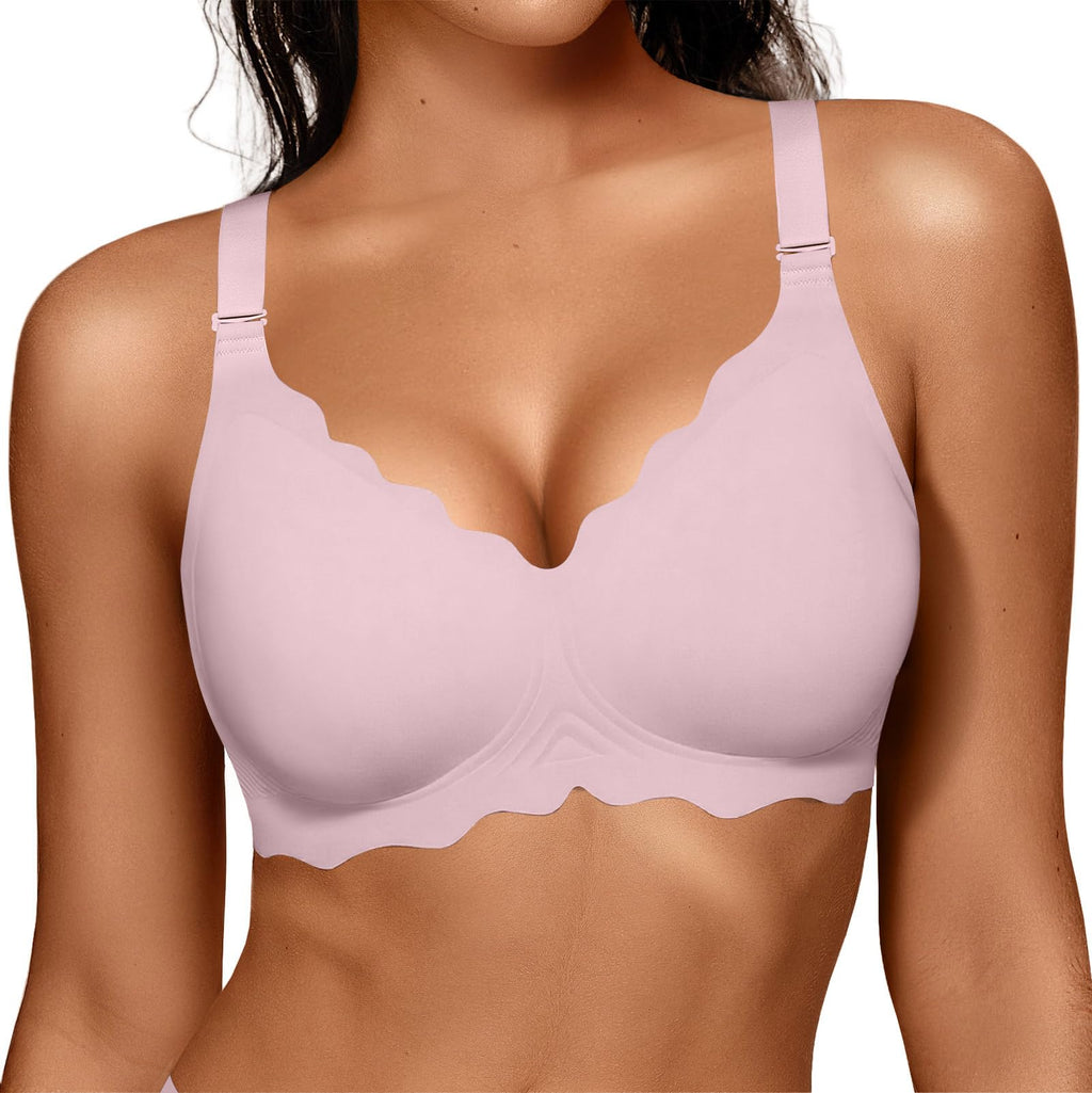 OEAK Women's Wireless Push-Up Convertible Jelly Bra