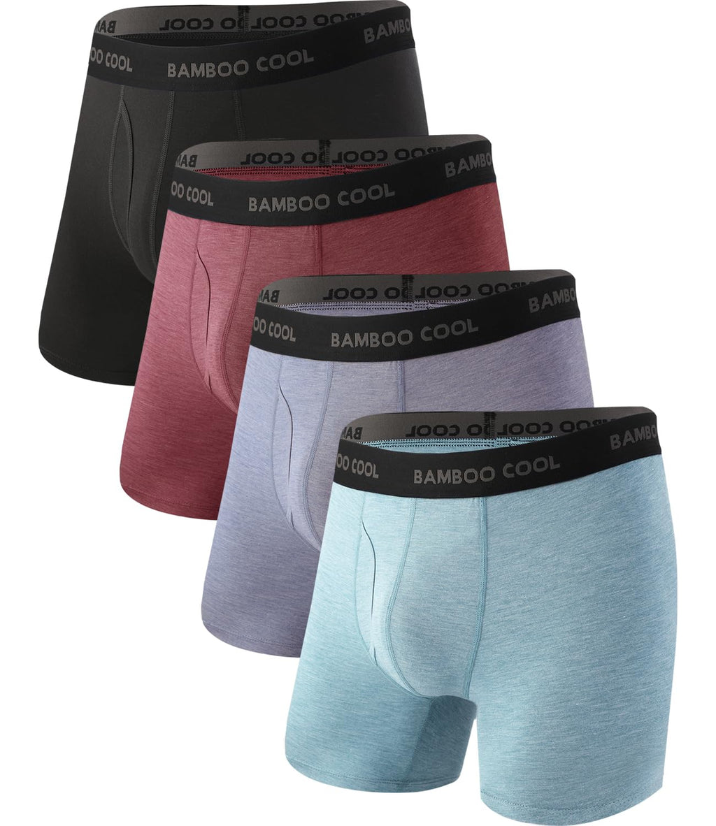BAMBOO COOL Men's Ultra Breathable Boxer Briefs (Multipack)