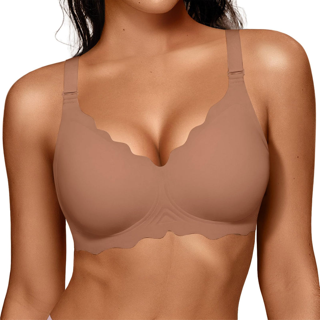 OEAK Women's Wireless Push-Up Convertible Jelly Bra