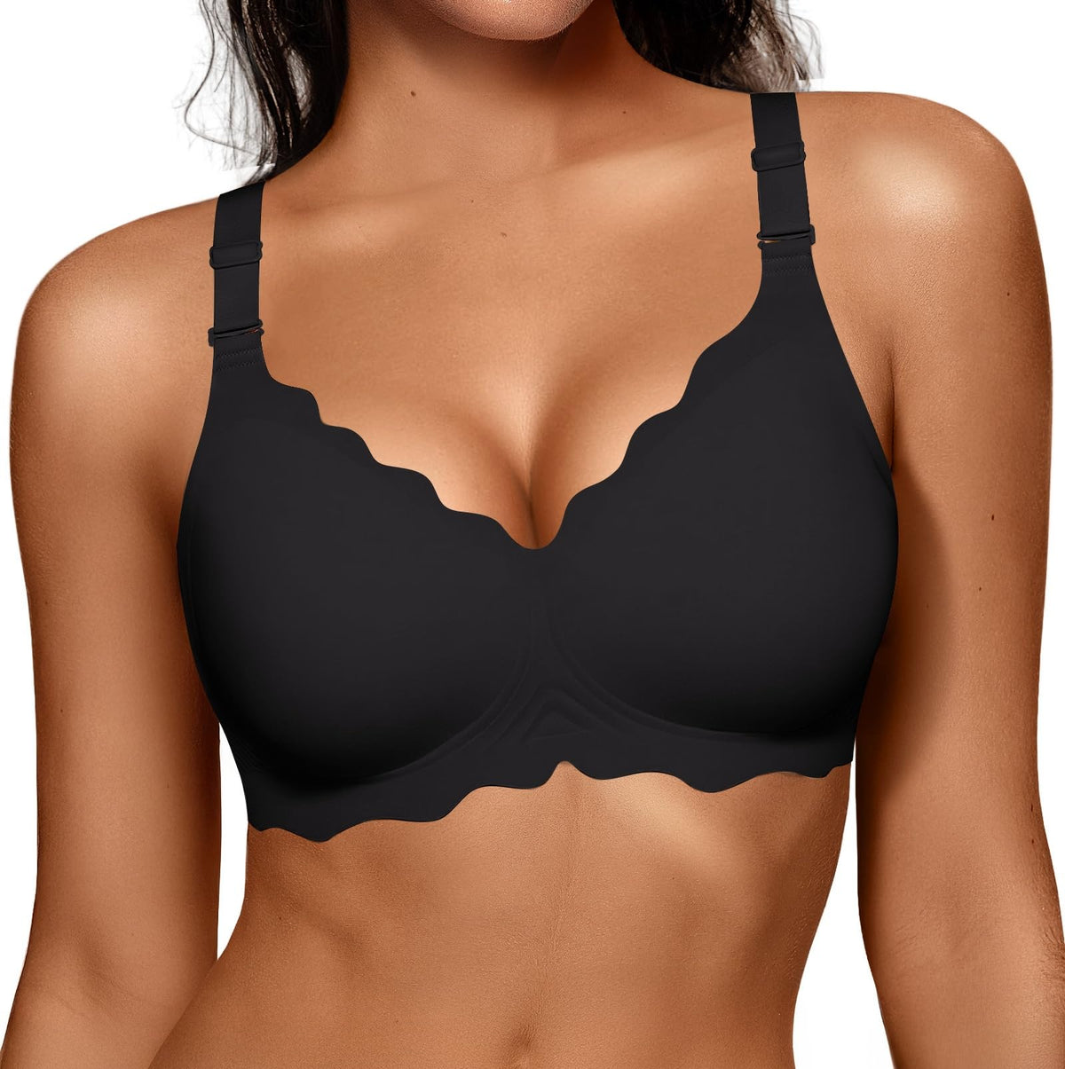 OEAK Women's Wireless Push-Up Convertible Jelly Bra