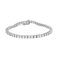 .925 Sterling Silver 1.0 Cttw Miracle-Set Diamond Round Faceted Bezel Tennis Bracelet (I-J Color, I3 Clarity)