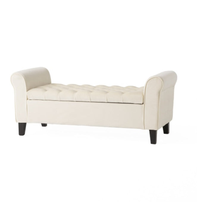 HAYES ARMED STORAGE BENCH