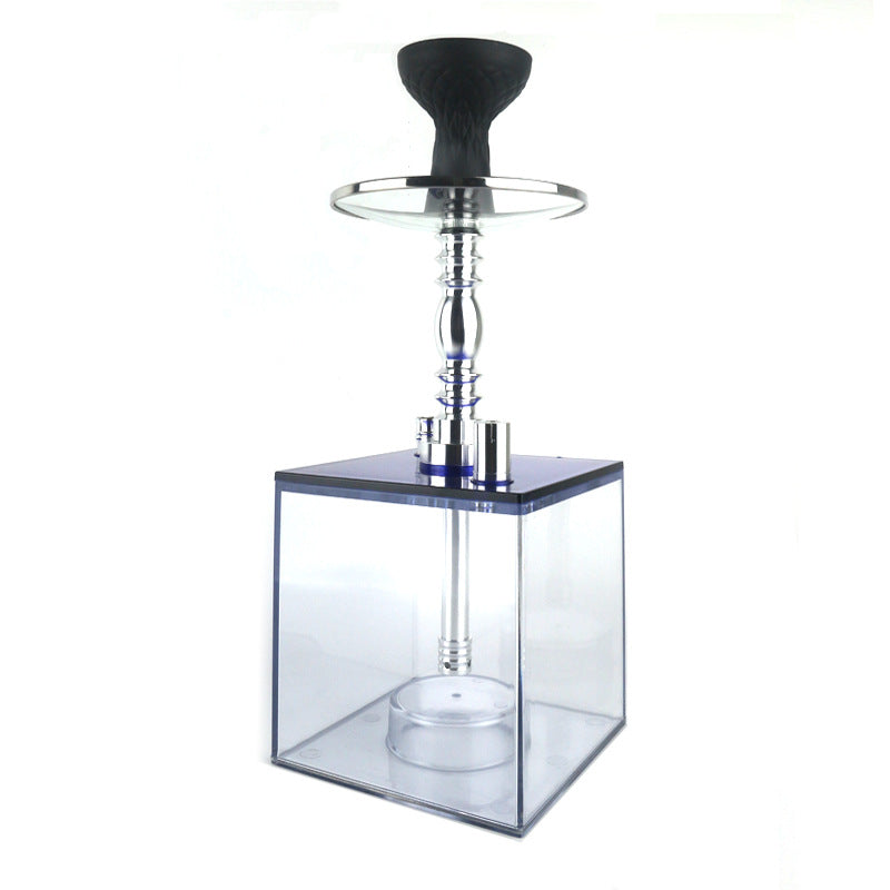 Acrylic Hookah Set with Arabic Square Design