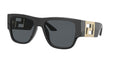 Versace Man Sunglasses Black Frame Dark Grey Lenses 57MM