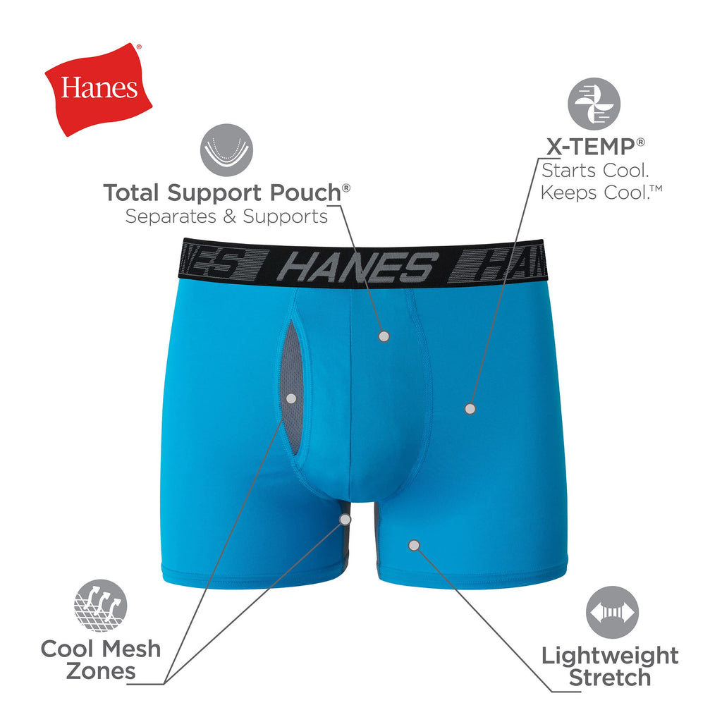 Hanes Men's Total Support Pouch Boxer Briefs (3-Pack)
