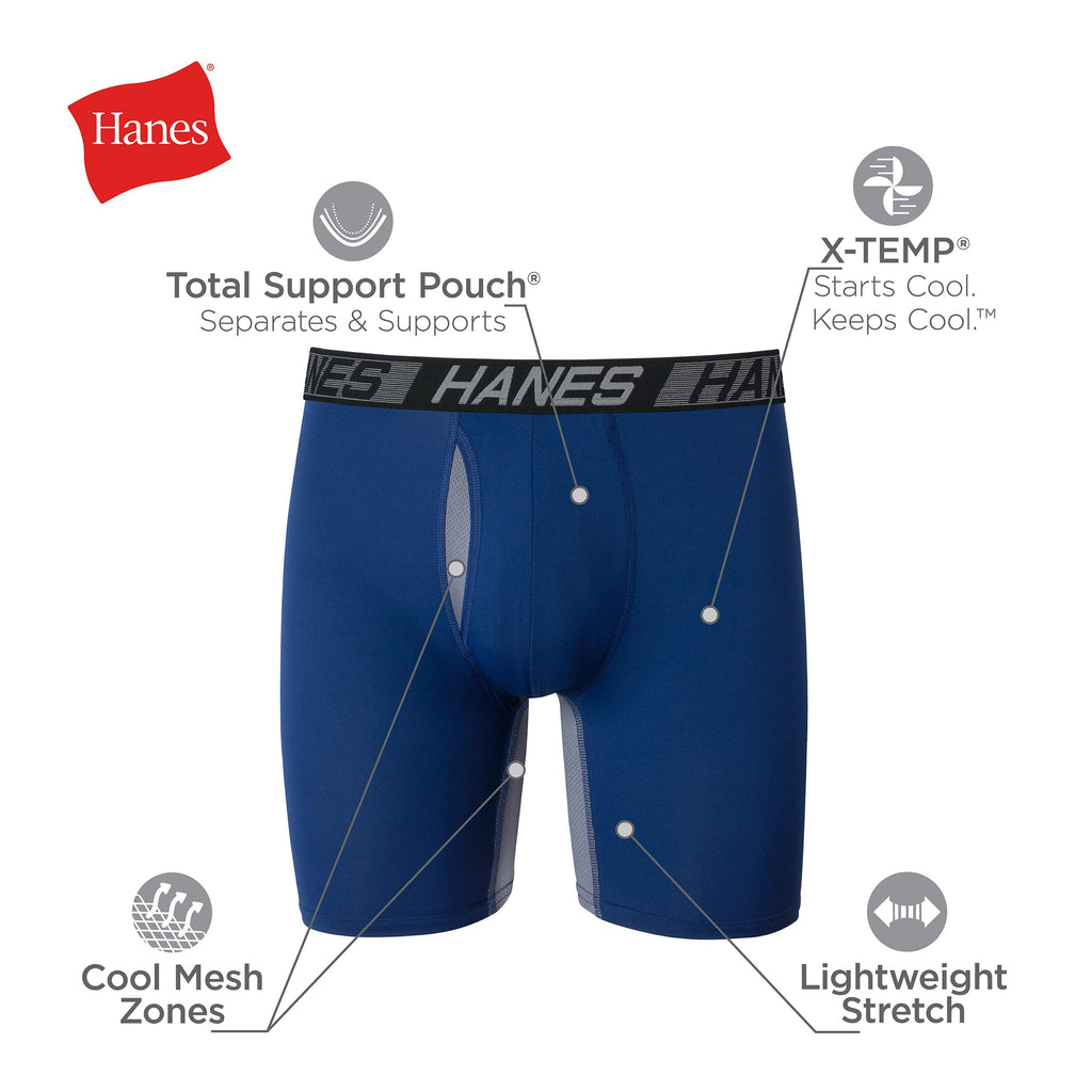 Hanes Men's Total Support Pouch Boxer Briefs (3-Pack)