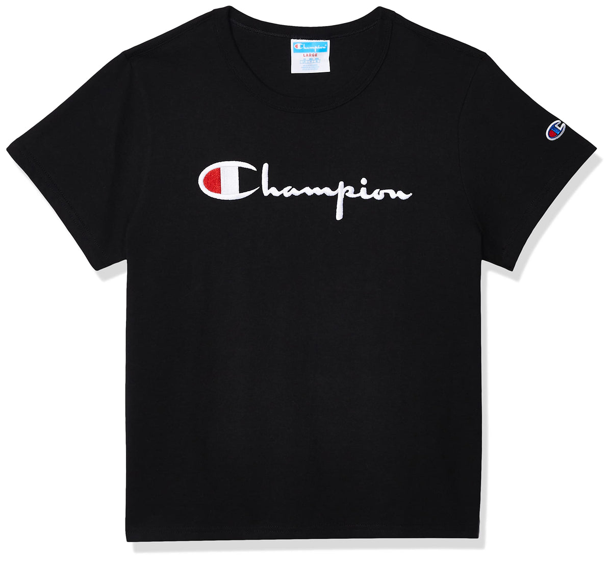 Champion Boys Classic T-Shirt Heritage Black Large US