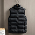 Men's Fluffy Polyester Fiber Waistcoat - Windproof & Warm